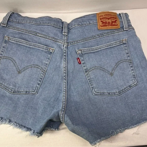 Levi's Light Blue Jean Shorts - Picture 2 of 4